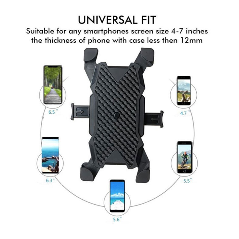Suport telefon pentru bicicleta, motocicleta, carucioare, 4.7"-6.5", cu autofixare rapida, AVI-4356 [3]