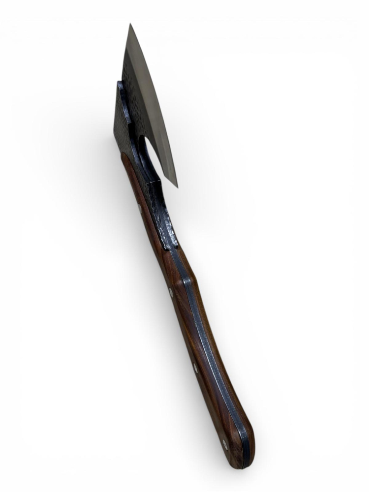 Toporișcă AVI® full tang, coadă îmbrăcată cu lemn, greutate totală 1200 g, lungime 35.5 cm, lamă 12 cm, piatră de ascuțire inclusă, AVI-5359 [2]