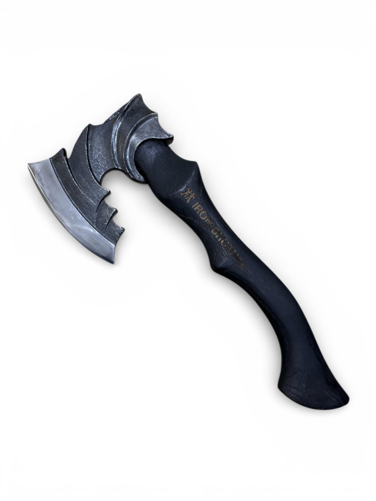 Toporișcă AVI® lamă 13.5 cm, greutate totală 1100 g, coadă din lemn ars, model vintage, lungime coadă 37.5 cm, accesorii incluse, AVI-5358 [1]