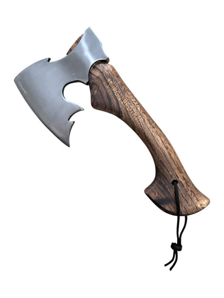Toporișcă AVI® pentru camping, outdoor, bushcraft, 1150g, lungime 34cm, lamă 14.5cm, mâner lemn vintage ars – AVI-5149 [1]