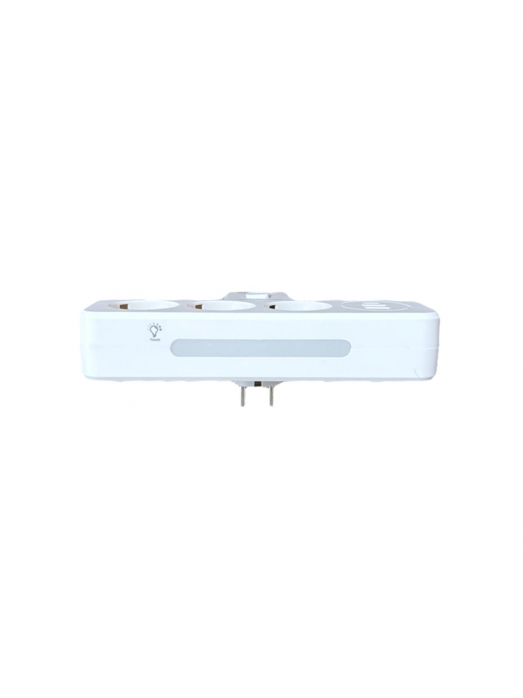 Triplu stecher 2500W, cu 3 prize, 2 x USB, 1 x USB-C fastcharge, 20w, cu intrerupator si iluminare LED, AVI-4801 [4]