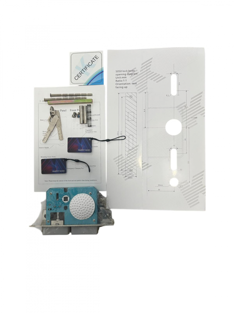 Yala inteligenta Smart WI-FI connect, aplicatie Tuya - Smartlife, acces prin amprenta, cod temporar sau permanent, card, masterkey sau aplicatie, negru AVI-4750 [5]