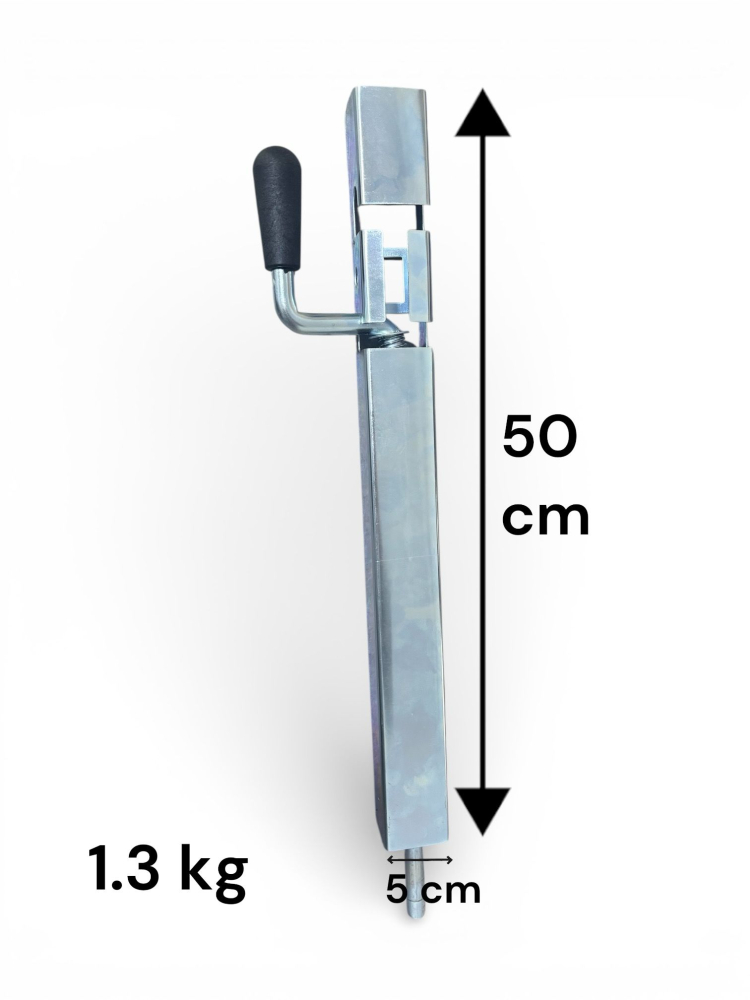 Zăvor blocator inferior poartă, AVI®, galvanizat, 50 x 5 x 4 cm, Ø bolt 14 mm, grosime profil 1.5 mm, AVI-5234 [2]