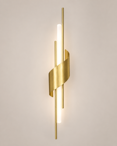 Casa - Aplică LED de perete pentru interior, AVI®, 60 cm, 4-7W, corp metalic auriu, 3 tipuri de lumină, AVI-5649