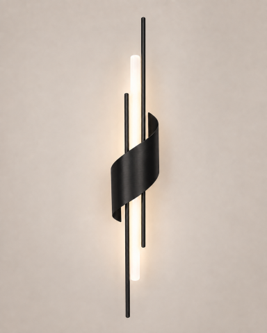 Casa - Aplică LED de perete pentru interior, AVI®, 60 cm, 4-7W, corp metalic negru, 3 tipuri de lumină, AVI-5650