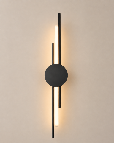 Casa - Aplică LED de perete pentru interior, AVI®, 60 cm, 4-7W, corp metalic negru, 3 tipuri de lumină, AVI-5651