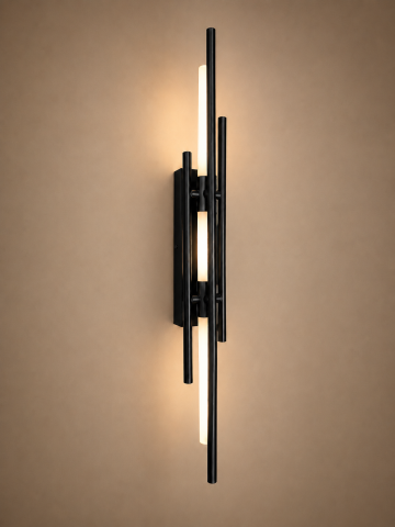 Aplică LED de perete pentru interior, AVI®, 60 cm, 7W, schelet metalic negru, 3 tipuri de lumină, AVI-5653 [2]