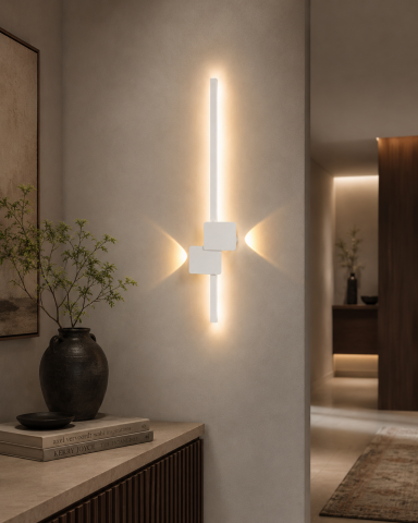 Aplică LED de perete pentru interior, AVI®, 60 cm, 8-24W, alb, 3 tipuri de lumină, AVI-5643 [1]