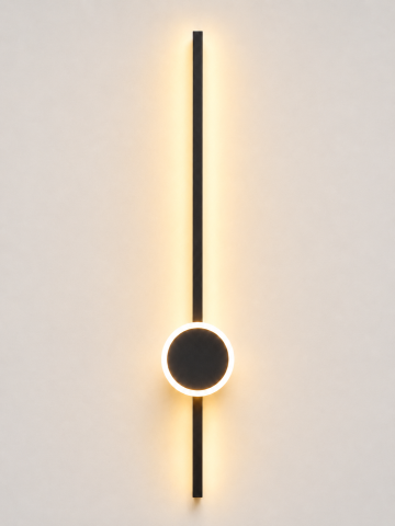 Aplică LED de perete pentru interior, AVI®, 80 cm, (8-27W) x 2, 3 tipuri de lumină, iluminare spre perete, cerc LED acrilic iluminat, AVI-5645 [2]