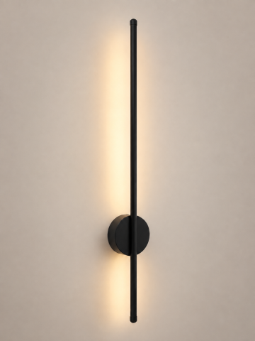 Casa - Aplică LED de perete pentru interior, AVI®, 80 cm, (8-27W) x 2, corp metalic negru, 3 tipuri de lumină, AVI-5646