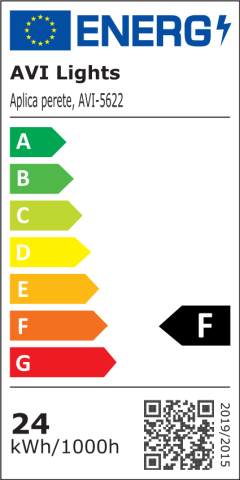 Aplică LED de perete rotundă pentru interior, AVI®, Ø23 cm, putere maximă 24W, AVI-5622 [3]
