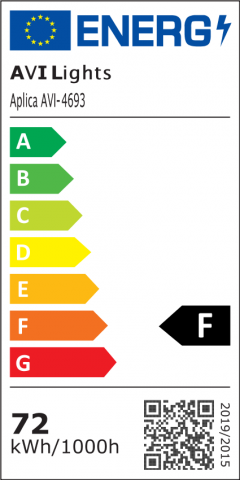 Aplica - plafoniera LED cu Ø40 cm, marginea alb - negru, lumina rece, calda si neutra, AVI-4693 [3]