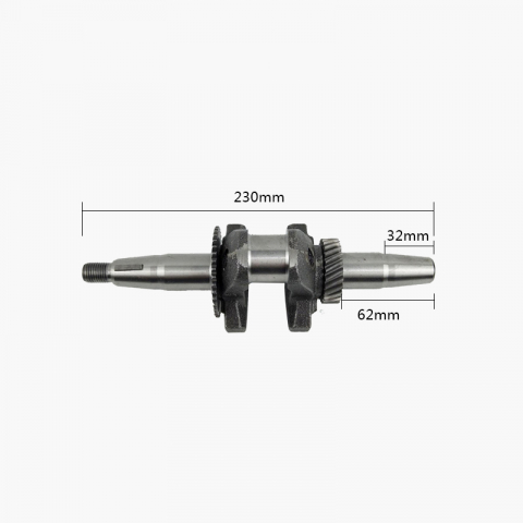Arbore cotit motor 168F, 170F – lungime 230 mm, Ø18 mm, capete conice, compatibil GX160, GX200, 6.5–7.5CP, pentru generator, motocultor, echipamente 4T, AVI-4952 [1]