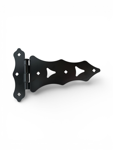 Materiale de constructii - Balama decorativa AVI®, neagra, 10 inch, 30 cm, grosime 3 mm, pentru porti si usi din lemn, AVI-4878