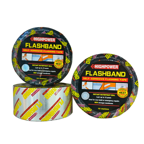 Banda hidroizolanta autoadeziva Highpower 10cm x 10m bituminoasa, flashband cu aluminiu, AVI-4146 [1]