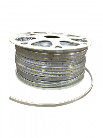 Banda LED 100 metri, 8mm, lumina alba, rece, 5 x cablu de alimentare, sectionabila, 220V, 120 LED / m, AVI-4638 [3]