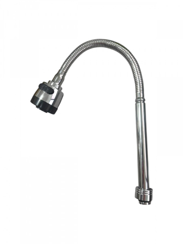 Baterie bucatarie cu pipa flexibila alba, cap perlator cu doua functii, pipa cromata de rezerva cu perlator, AVI-33252 [2]