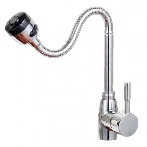 Baterie bucatarie, pivotanta 360°, flexibila, moduri diferite curgere, h 30-35cm, AVI-3325 [2]