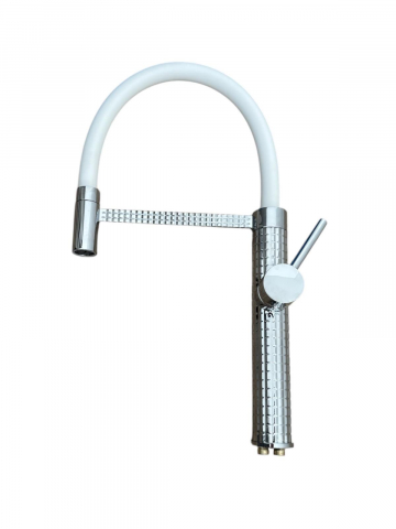 Baterie de bucatarie cromata, pipa flexibila, pivotanta 360°, H 47cm, 1500g, AVI-4870 [4]