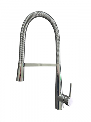 Baterii sanitare bucatarie - Baterie de bucatarie, pipa flexibila cu brat de sustinere, pivotanta 360°, H 48cm, 1500g, cromata, AVI-4837