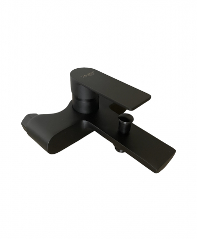 Baterie dus si cada negru mat cu cap si furtun, Italomix, montare pe perete TS-3681 [1]