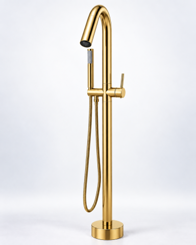 Baterie freestanding pentru baie, AVI®, H total 115 cm, înălțime până la gura pipei 95 cm, țeavă Ø42 mm, metal, auriu, AVI-5892 [2]