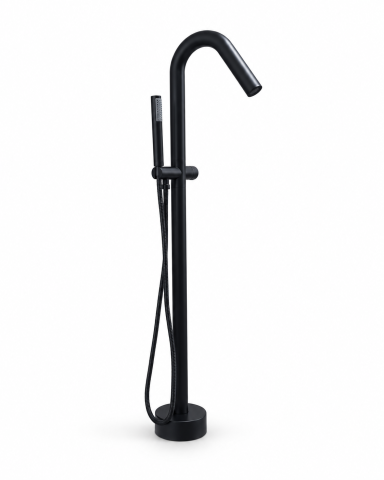 Baterie freestanding pentru baie, AVI®, H total 115 cm, înălțime până la gura pipei 95 cm, țeavă Ø42 mm, metal, negru, AVI-5891 [4]