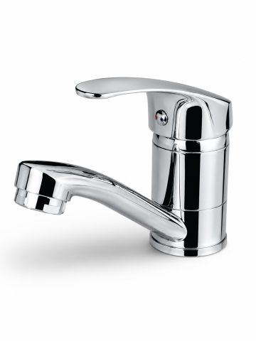Casa - Baterie monocomandă pentru baie, AVI®, montaj stativ, finisaj cromat, pipă 11 cm, racorduri incluse, AVI-4882