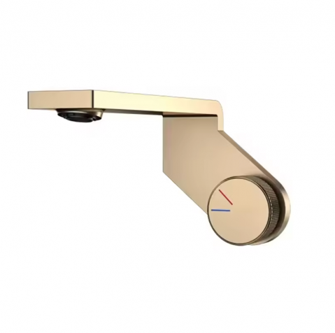 Baterii sanitare baie - Baterie premium montare in perete, lungime pipa 20cm, auriu, AVI-4125