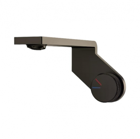 Baterii sanitare baie - Baterie premium montare in perete, lungime pipa 20cm, gri, AVI-4124