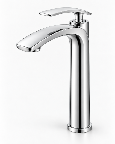 Baterii sanitare baie - Baterie sanitară înaltă pentru baie, AVI®, cromată, H pipă 30 cm, H total 33 cm, pentru lavoar tip bol, AVI-5731
