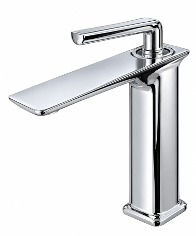 Baterii sanitare baie - Baterie sanitară pentru baie, AVI®, cromată, H pipă 16 cm, H total 21 cm, cu racorduri incluse, AVI-5716