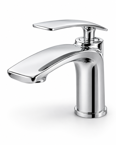 Baterii sanitare baie - Baterie sanitară pentru baie, AVI®, cromată, H total 20 cm, H până la partea superioară a pipei 18 cm, AVI-5726