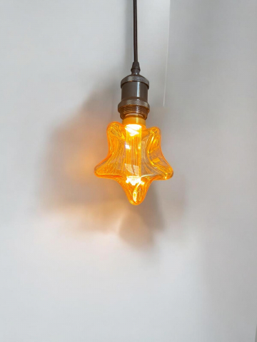 Bec decorativ LED Ø12.5cm, vintage, forma stea. E27, lumina calda, 3W, AVI-4825 [3]