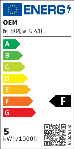 Bec LED G9, AVI®, 5W, 88 LED-uri, 3 tipuri de lumină, AVI-5711 [1]