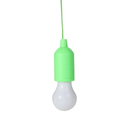 Lampi si veioze - Bec LED portabil, AVI®, pe baterii 3 x AAA, lumină rece, multicolor, sfoară 130 cm, pentru camping și terasă, Verde, AVI-4655-V