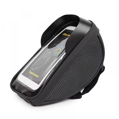 Suporturi accesorii biciclete - Borseta pentru biciclete cu husa telefon 17.5 x 8.5 cm, touchscreen sensitive, impermeabila, AVI-4330