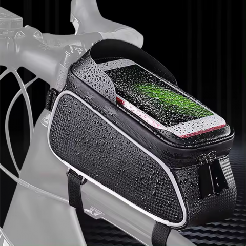 Borseta pentru biciclete cu husa telefon 17.5 x 8.5 cm, touchscreen sensitive, impermeabila, banda reflectorizanta, AVI-4331 [6]