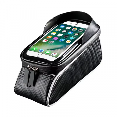 Borseta pentru biciclete cu husa telefon 17.5 x 8.5 cm, touchscreen sensitive, impermeabila, banda reflectorizanta, AVI-4331 [4]