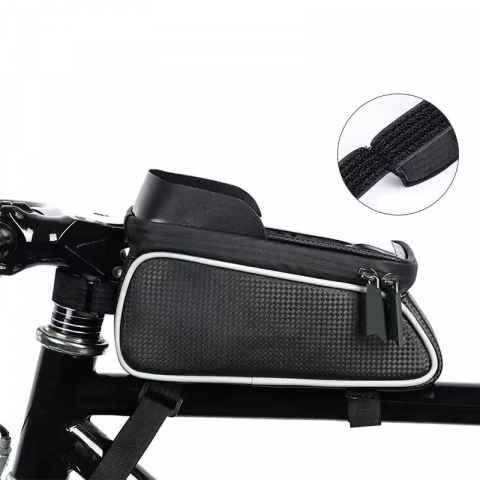 Borseta pentru biciclete cu husa telefon 17.5 x 8.5 cm, touchscreen sensitive, impermeabila, banda reflectorizanta, AVI-4331 [7]