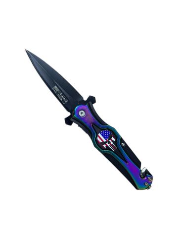 Camping, Outdoor & Bushcraft - Briceag pliabil AVI®, lamă 9.5 cm, lungime totală 22 cm, grosime lamă 3 mm, 135 g, tăietor centuri și spărgător geamuri, AVI-5162