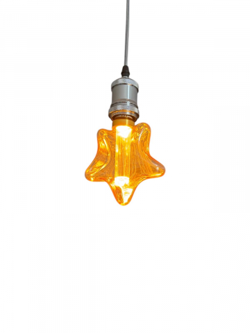 Cablu pendul cu dulie decorativa, suport metalic tavan, reglabil pe inaltime, E27, bec 4825 inclus, argintiu, AVI-4820 [2]
