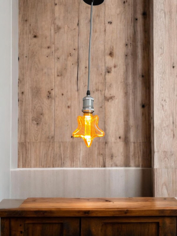 Cablu pendul cu dulie decorativa, suport metalic tavan, reglabil pe inaltime, E27, bec 4825 inclus, argintiu, AVI-4820 [3]