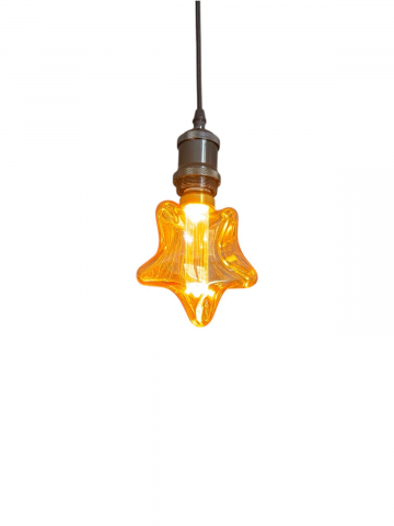 Cablu pendul cu dulie decorativa, suport metalic tavan, reglabil pe inaltime, E27, bec 4825 inclus, negru, AVI-4821 [1]