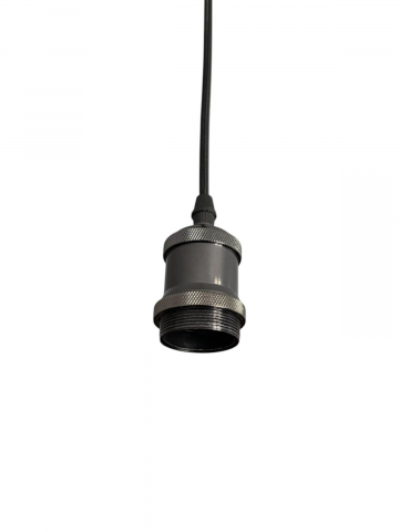 Cablu pendul cu dulie decorativa, suport metalic tavan, reglabil pe inaltime, E27, bec 4825 inclus, negru, AVI-4821 [5]