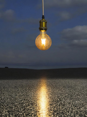 Cablu pendul cu dulie decorativa, suport metalic tavan, reglabil pe inaltime, E27, bec decorativ 4808 inclus, auriu, AVI-4822 [1]