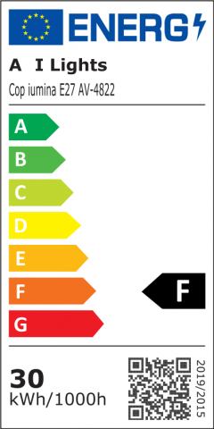 Cablu pendul cu dulie decorativa, suport metalic tavan, reglabil pe inaltime, E27, bec neinclus, auriu, AVI-4822 [4]