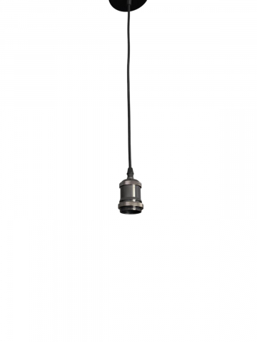 Cablu pendul cu dulie decorativa, suport metalic tavan, reglabil pe inaltime, E27, bec neinclus, negru, AVI-4821 [1]