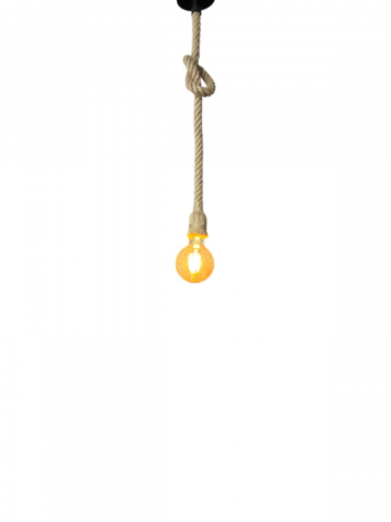 Cablu pendul cu franghie iuta 90 cm, aspect retro, cu soclu E27, suport metalic tavan, bec 4808 inclus, AVI-4819 [4]