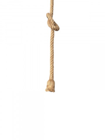 Lustre si pendule - Cablu pendul cu franghie iuta 90 cm, aspect retro, cu soclu E27, suport metalic tavan, bec neinclus, AVI-4819